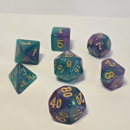 Aurora Mist FRP Zar Seti – DND, RPG Dice Set