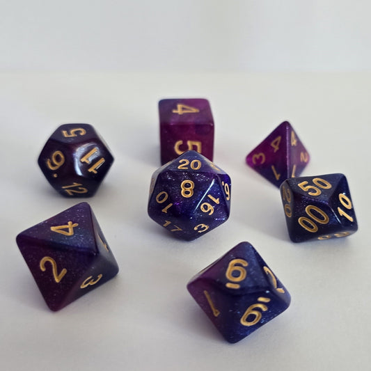 Midnight Nebula FRP Zar Seti – DND, RPG Dice Set