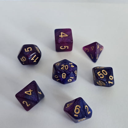Midnight Nebula FRP Zar Seti – DND, RPG Dice Set