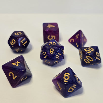 Midnight Nebula FRP Zar Seti – DND, RPG Dice Set