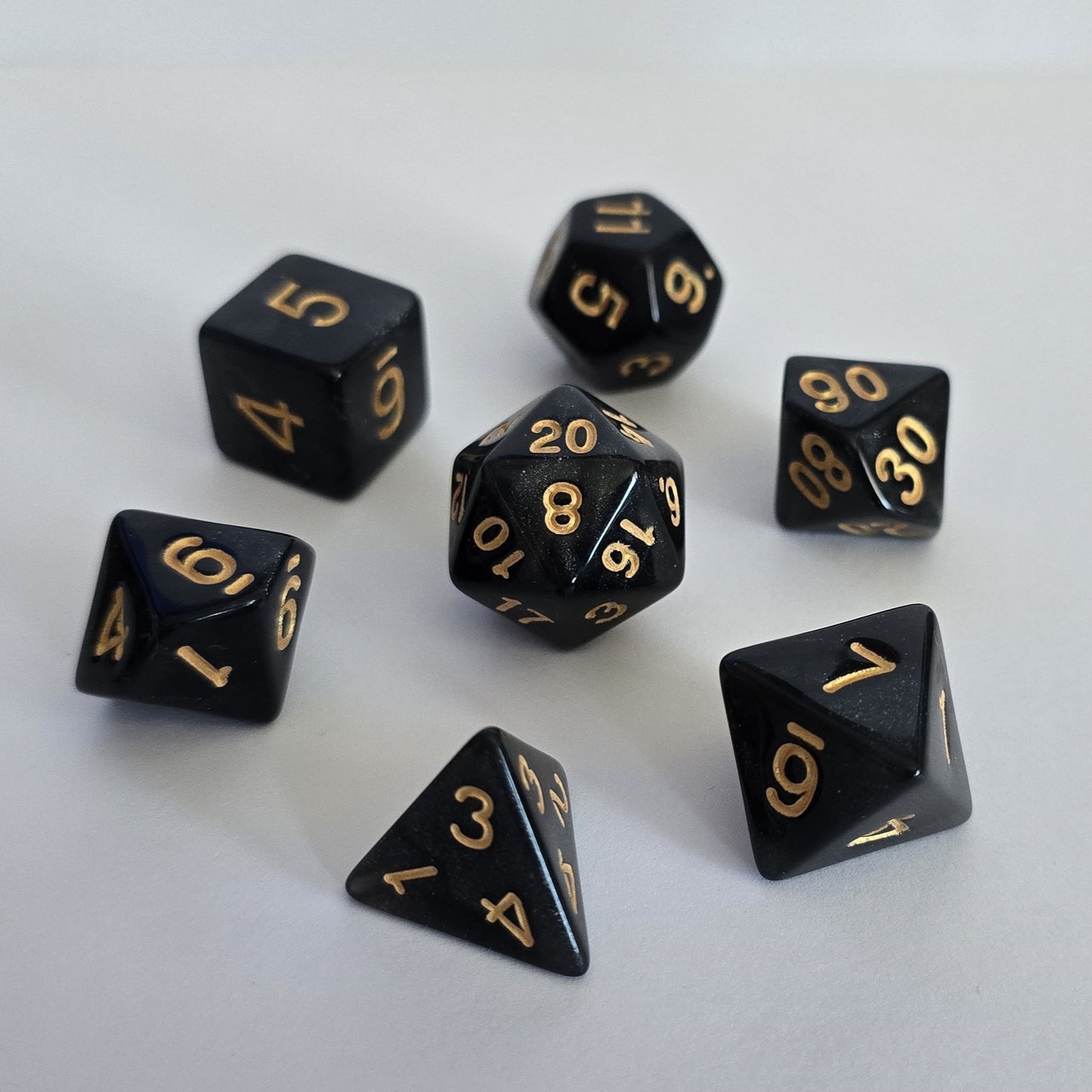 Obsidian Night FRP Zar Seti – DND, RPG Dice Set