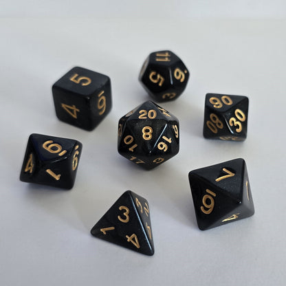 Obsidian Night FRP Zar Seti – DND, RPG Dice Set