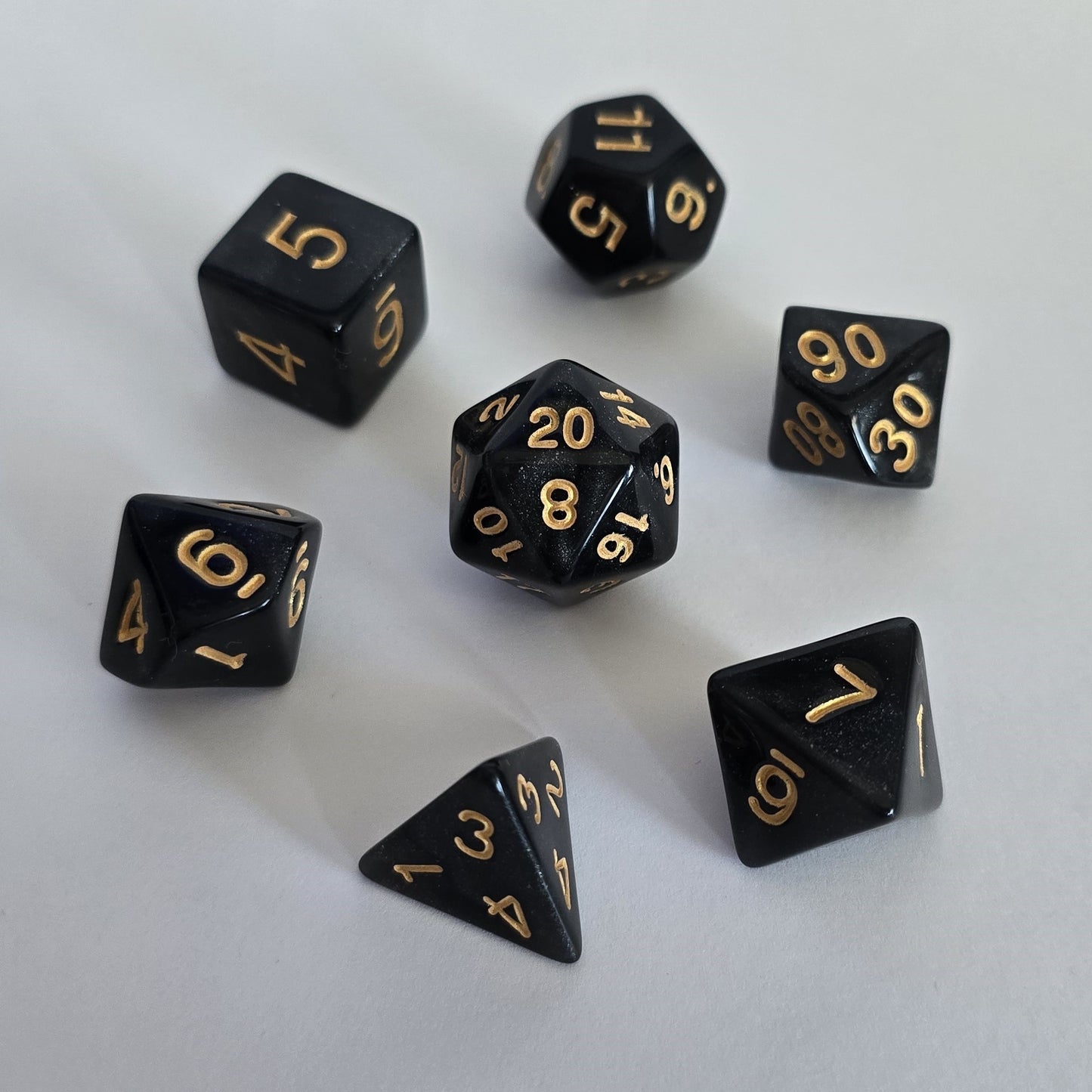 Obsidian Night FRP Zar Seti – DND, RPG Dice Set