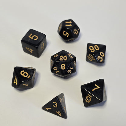 Obsidian Night FRP Zar Seti – DND, RPG Dice Set