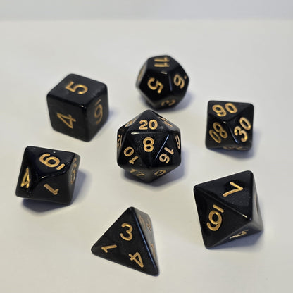 Obsidian Night FRP Zar Seti – DND, RPG Dice Set