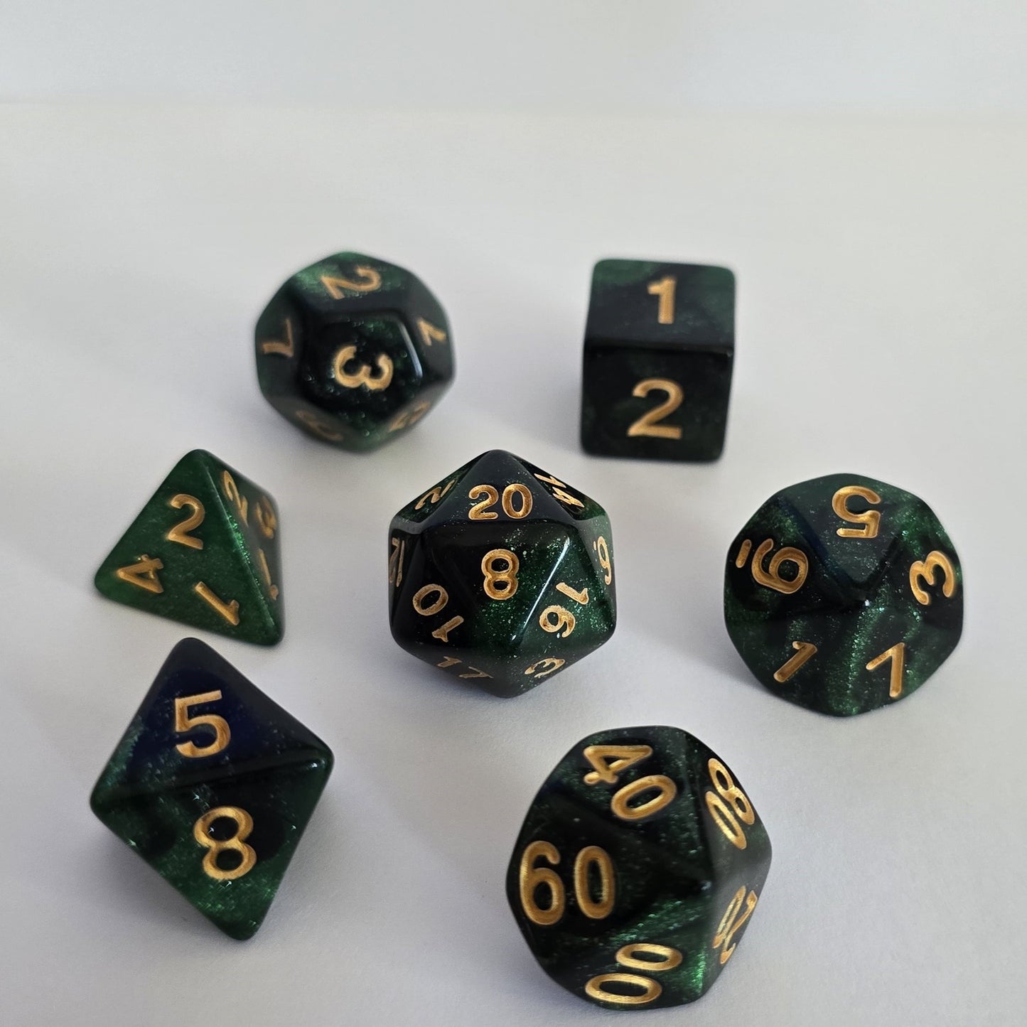 Jade Eclipse FRP Zar Seti – DND, RPG Dice Set