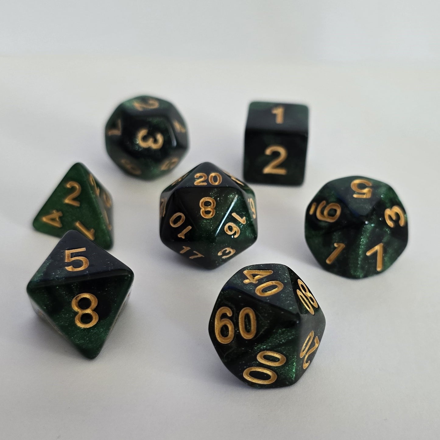 Jade Eclipse FRP Zar Seti – DND, RPG Dice Set