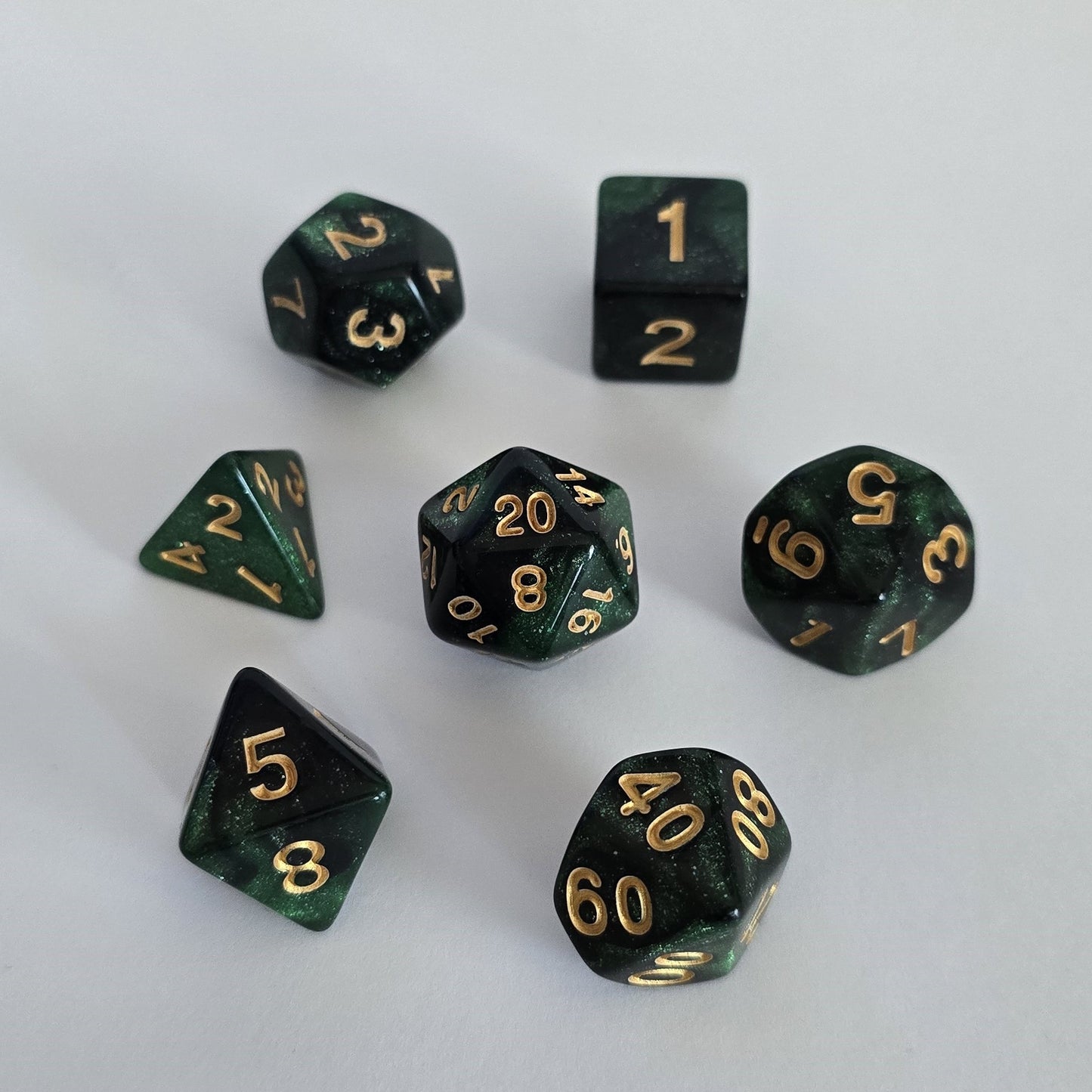 Jade Eclipse FRP Zar Seti – DND, RPG Dice Set