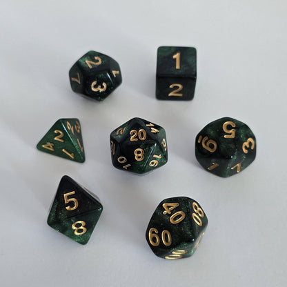 Jade Eclipse FRP Zar Seti – DND, RPG Dice Set