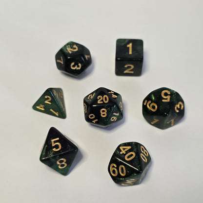 Jade Eclipse FRP Zar Seti – DND, RPG Dice Set