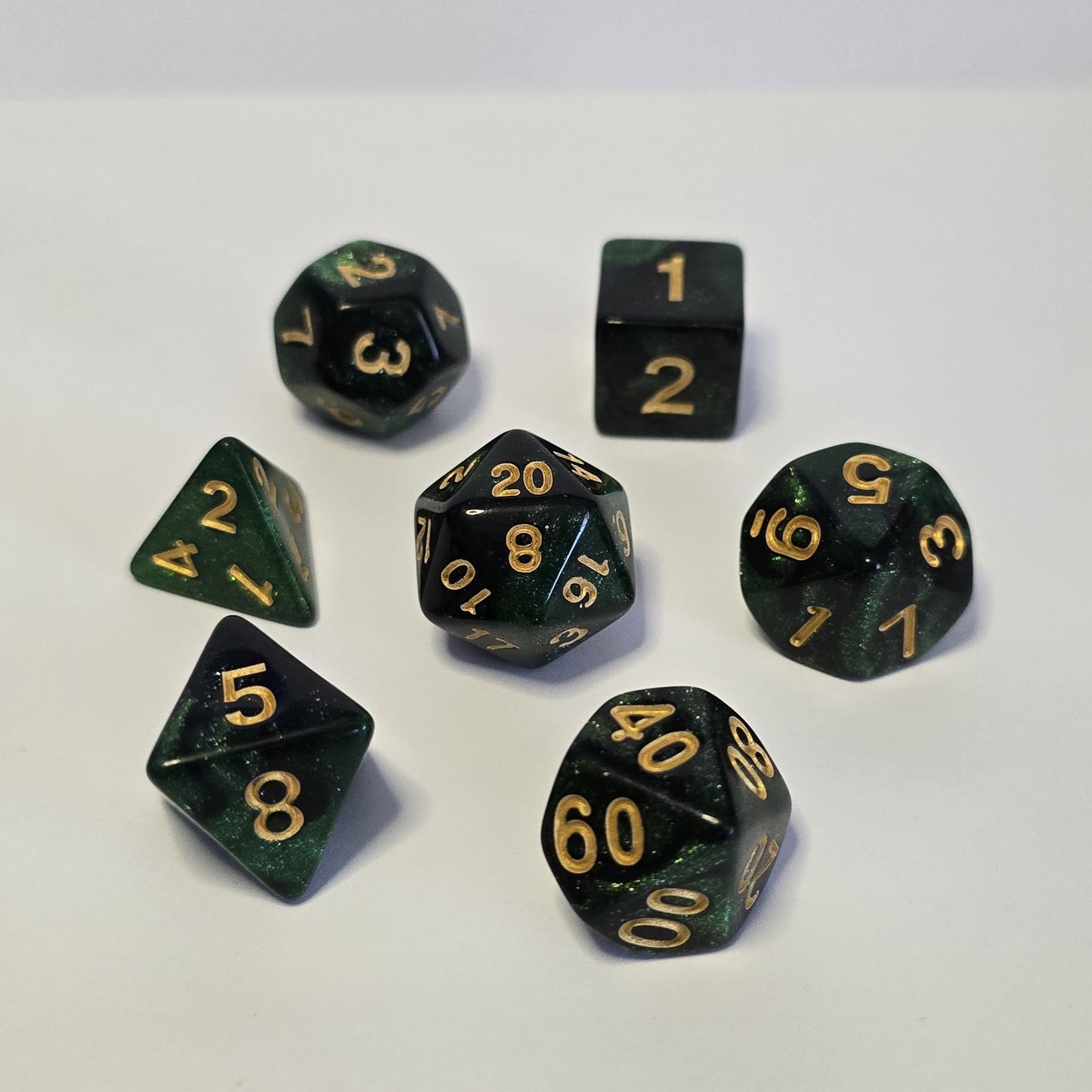 Jade Eclipse FRP Zar Seti – DND, RPG Dice Set
