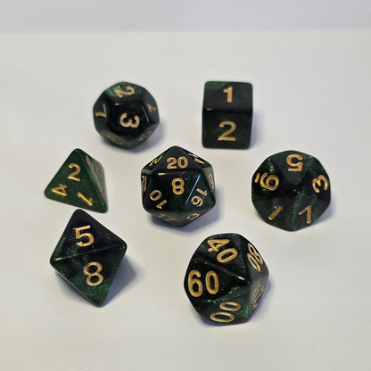 Jade Eclipse FRP Zar Seti – DND, RPG Dice Set