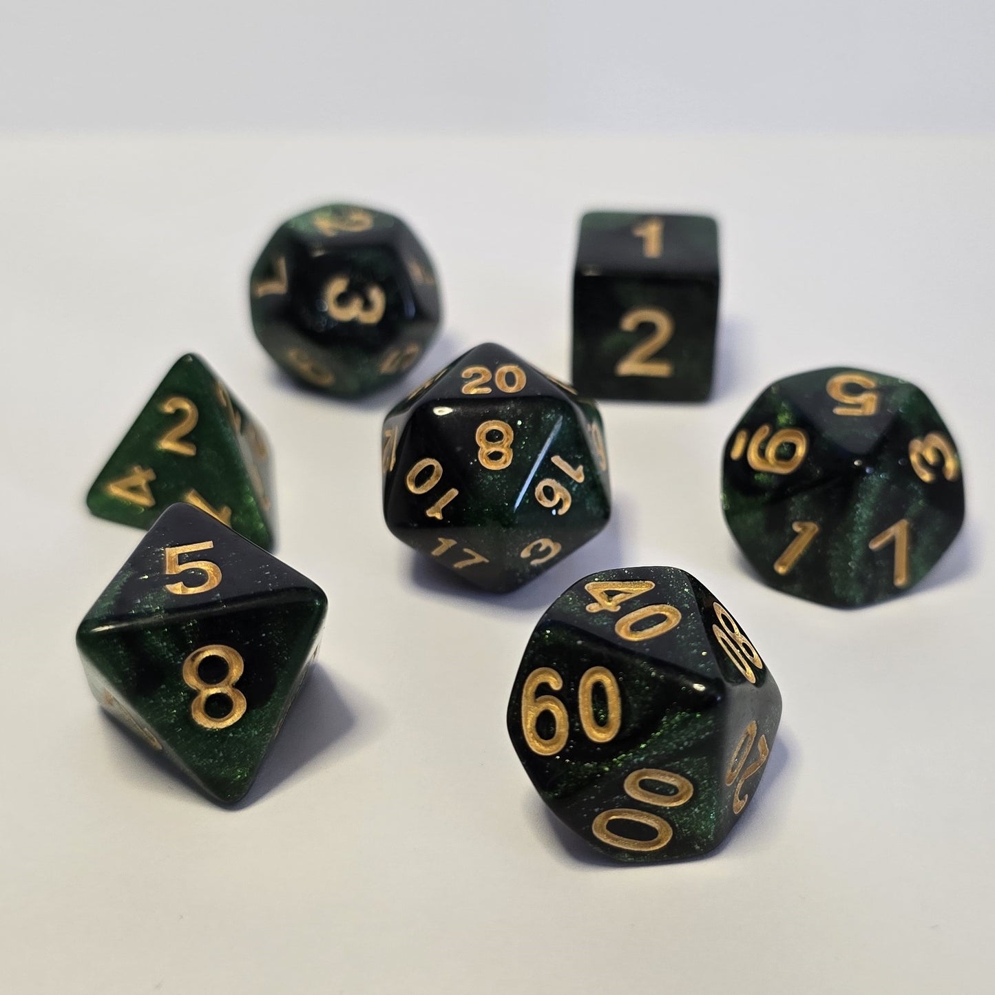 Jade Eclipse FRP Zar Seti – DND, RPG Dice Set