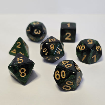 Jade Eclipse FRP Zar Seti – DND, RPG Dice Set
