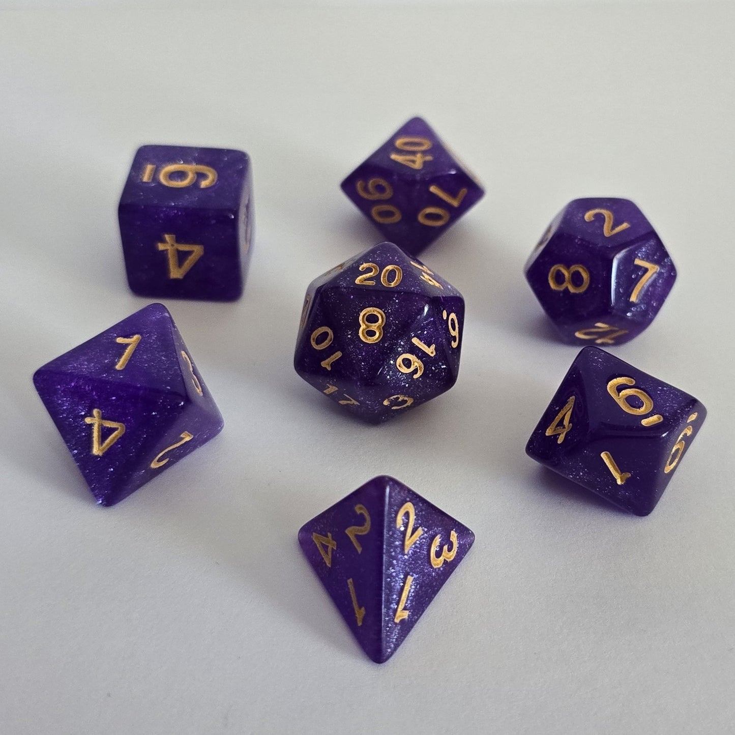 Royal Amethyst FRP Zar Seti – DND, RPG Dice Set