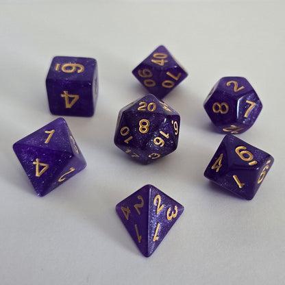 Royal Amethyst FRP Zar Seti – DND, RPG Dice Set