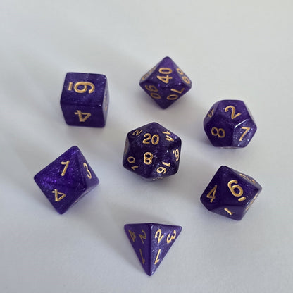 Royal Amethyst FRP Zar Seti – DND, RPG Dice Set
