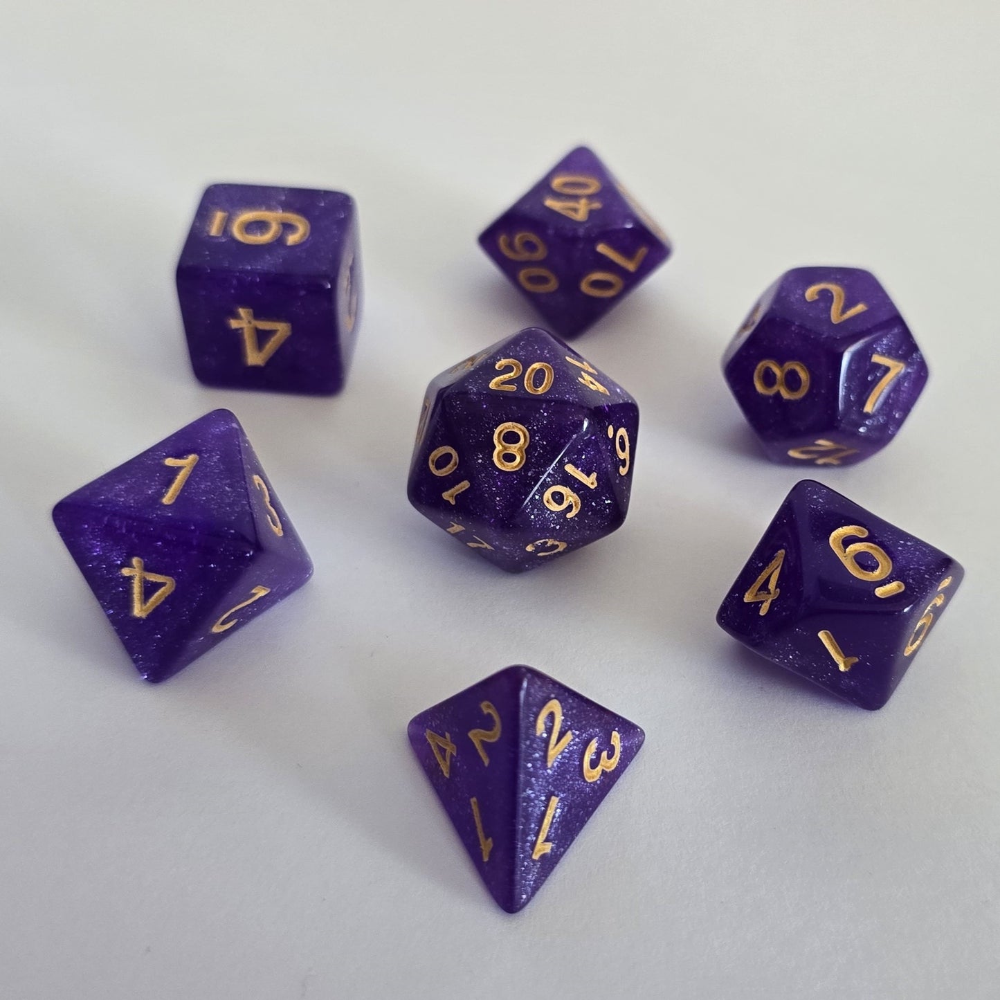 Royal Amethyst FRP Zar Seti – DND, RPG Dice Set