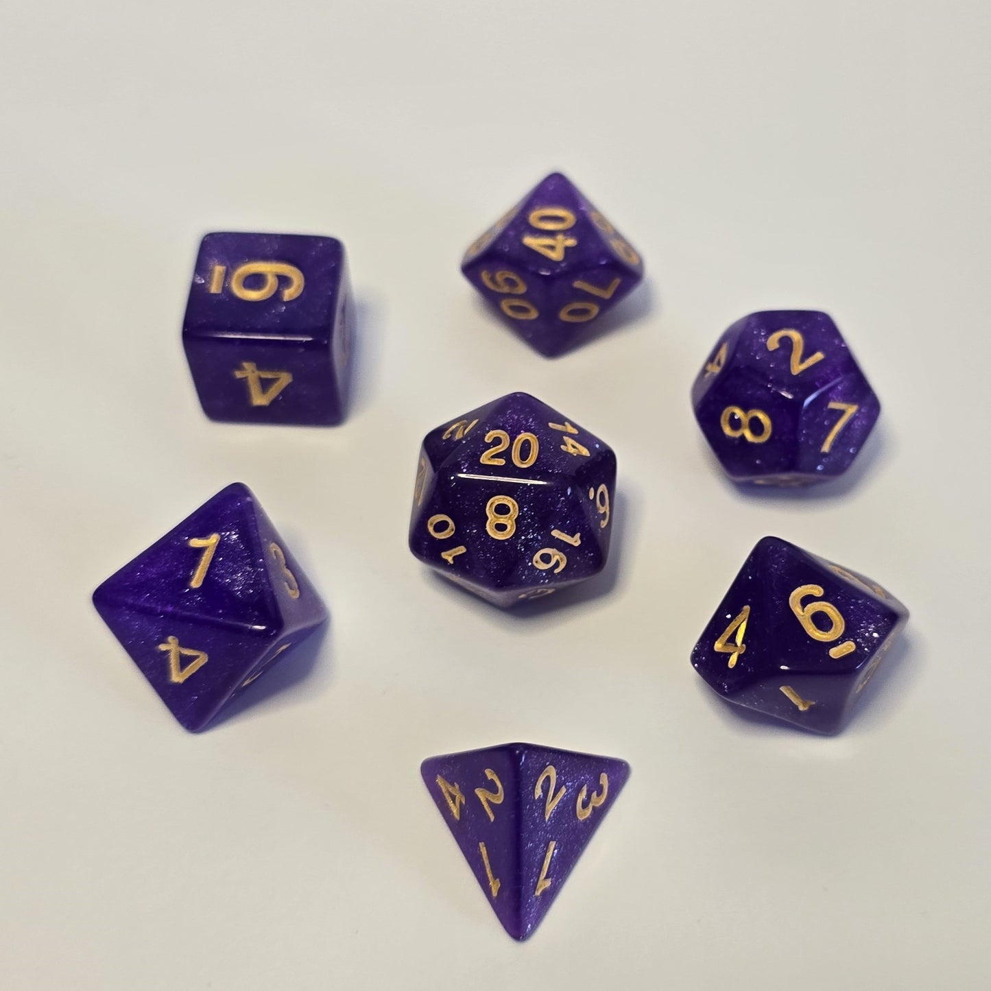 Royal Amethyst FRP Zar Seti – DND, RPG Dice Set