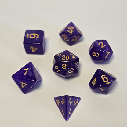 Royal Amethyst FRP Zar Seti – DND, RPG Dice Set