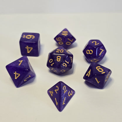 Royal Amethyst FRP Zar Seti – DND, RPG Dice Set