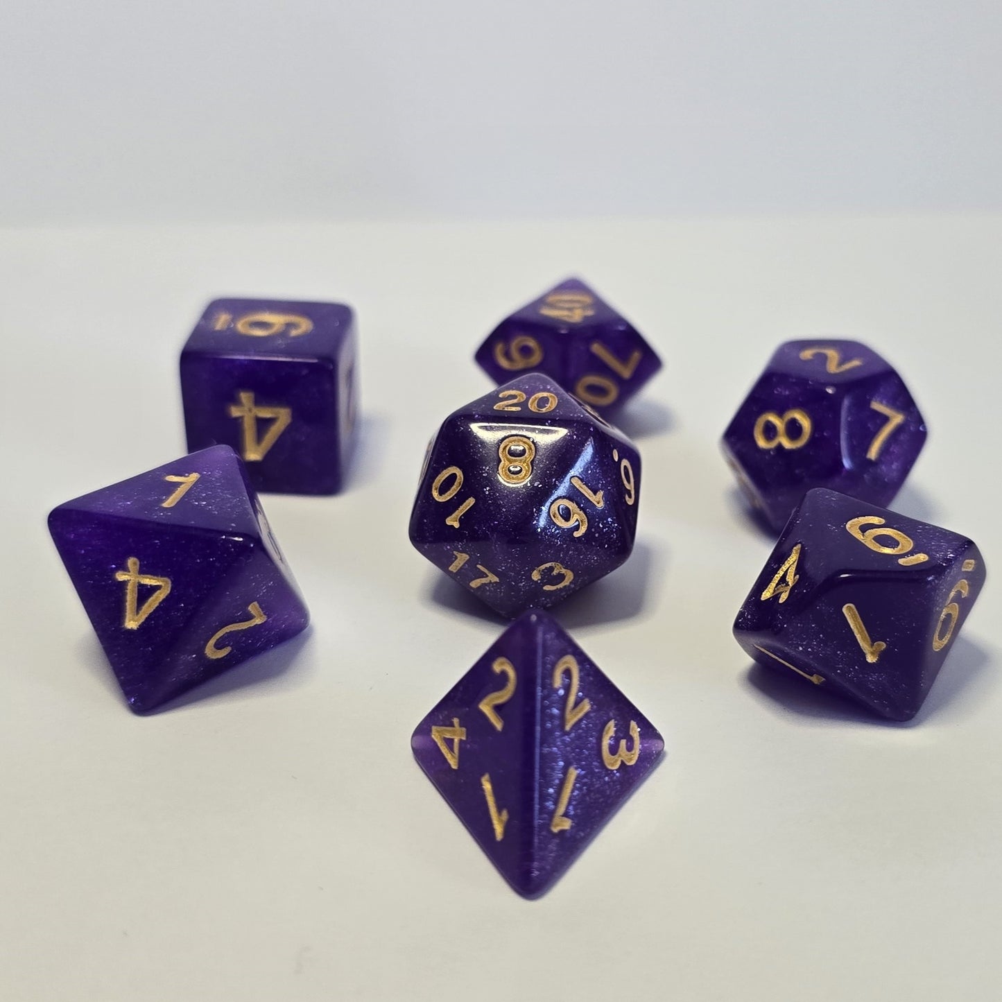 Royal Amethyst FRP Zar Seti – DND, RPG Dice Set