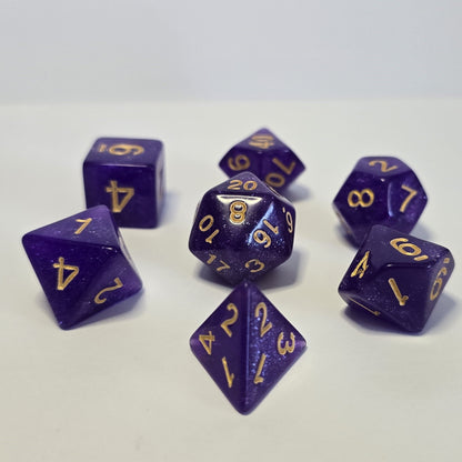 Royal Amethyst FRP Zar Seti – DND, RPG Dice Set