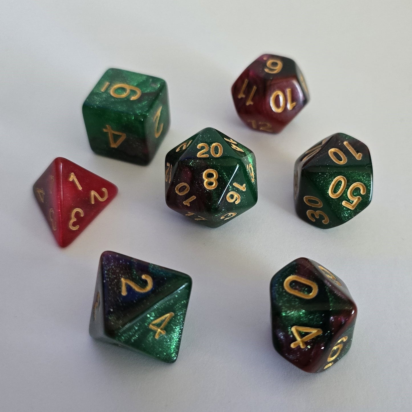 Emerald Eclipse FRP Zar Seti – DND, RPG Dice Set
