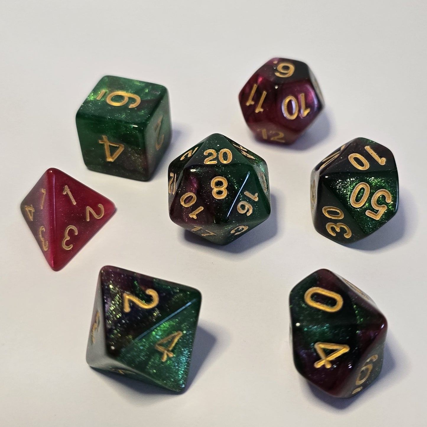 Emerald Eclipse FRP Zar Seti – DND, RPG Dice Set