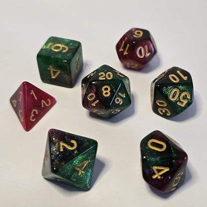 Emerald Eclipse FRP Zar Seti – DND, RPG Dice Set