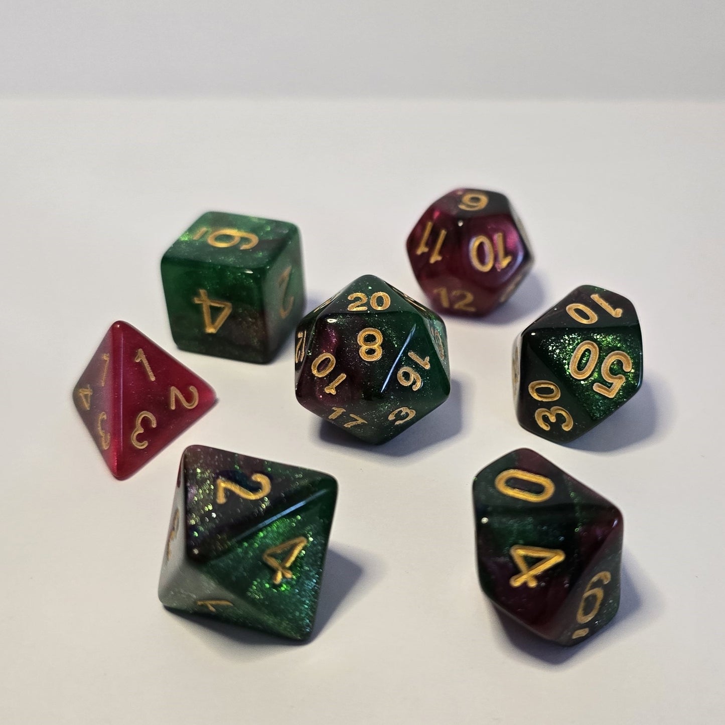 Emerald Eclipse FRP Zar Seti – DND, RPG Dice Set
