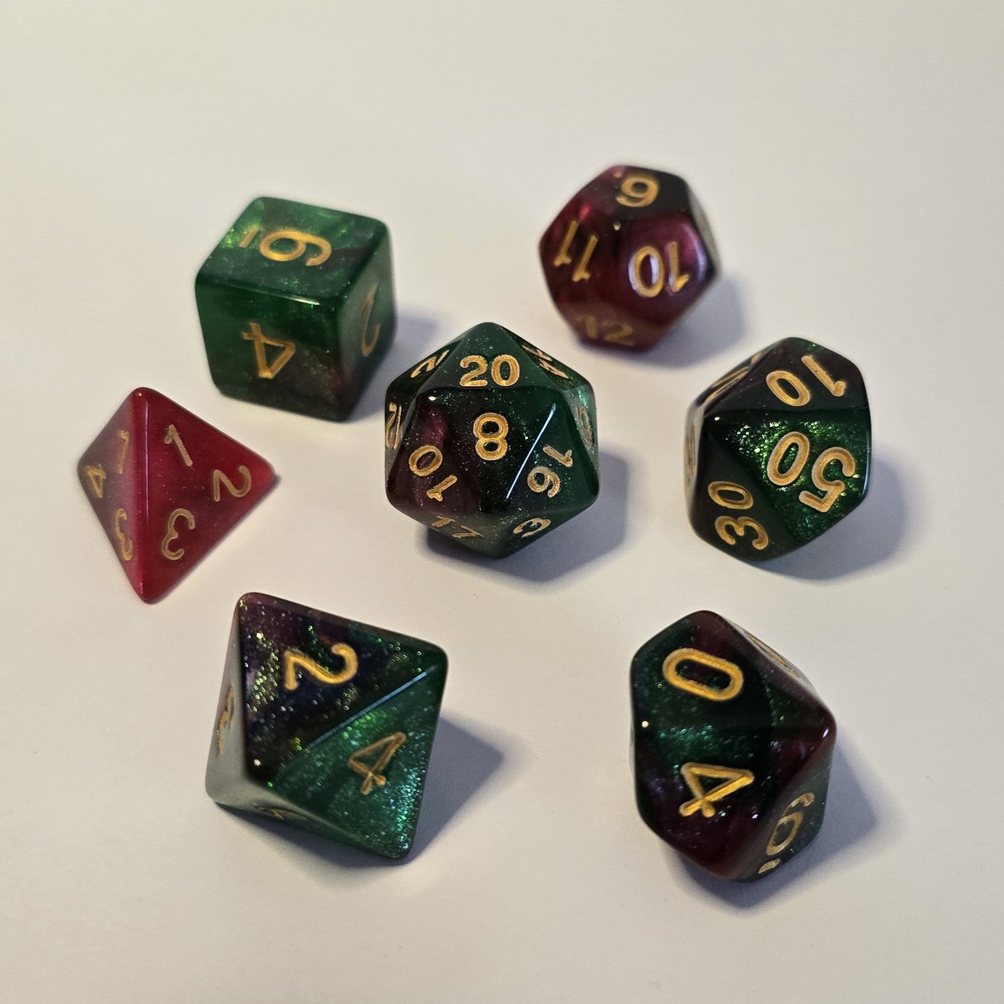 Emerald Eclipse FRP Zar Seti – DND, RPG Dice Set