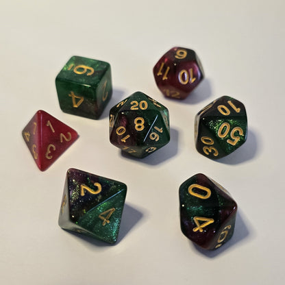 Emerald Eclipse FRP Zar Seti – DND, RPG Dice Set