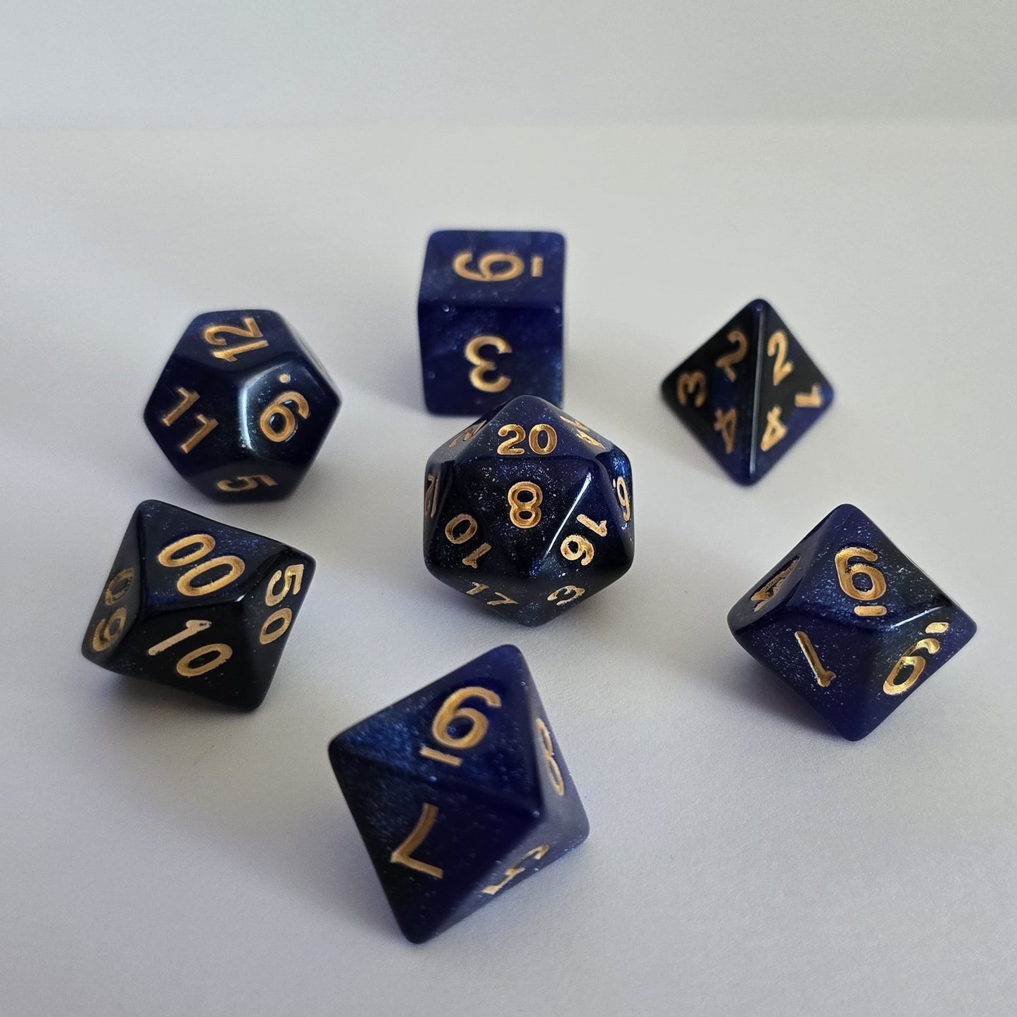 Midnight Sapphire FRP Zar Seti – DND, RPG Dice Set
