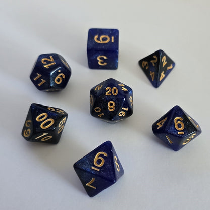 Midnight Sapphire FRP Zar Seti – DND, RPG Dice Set