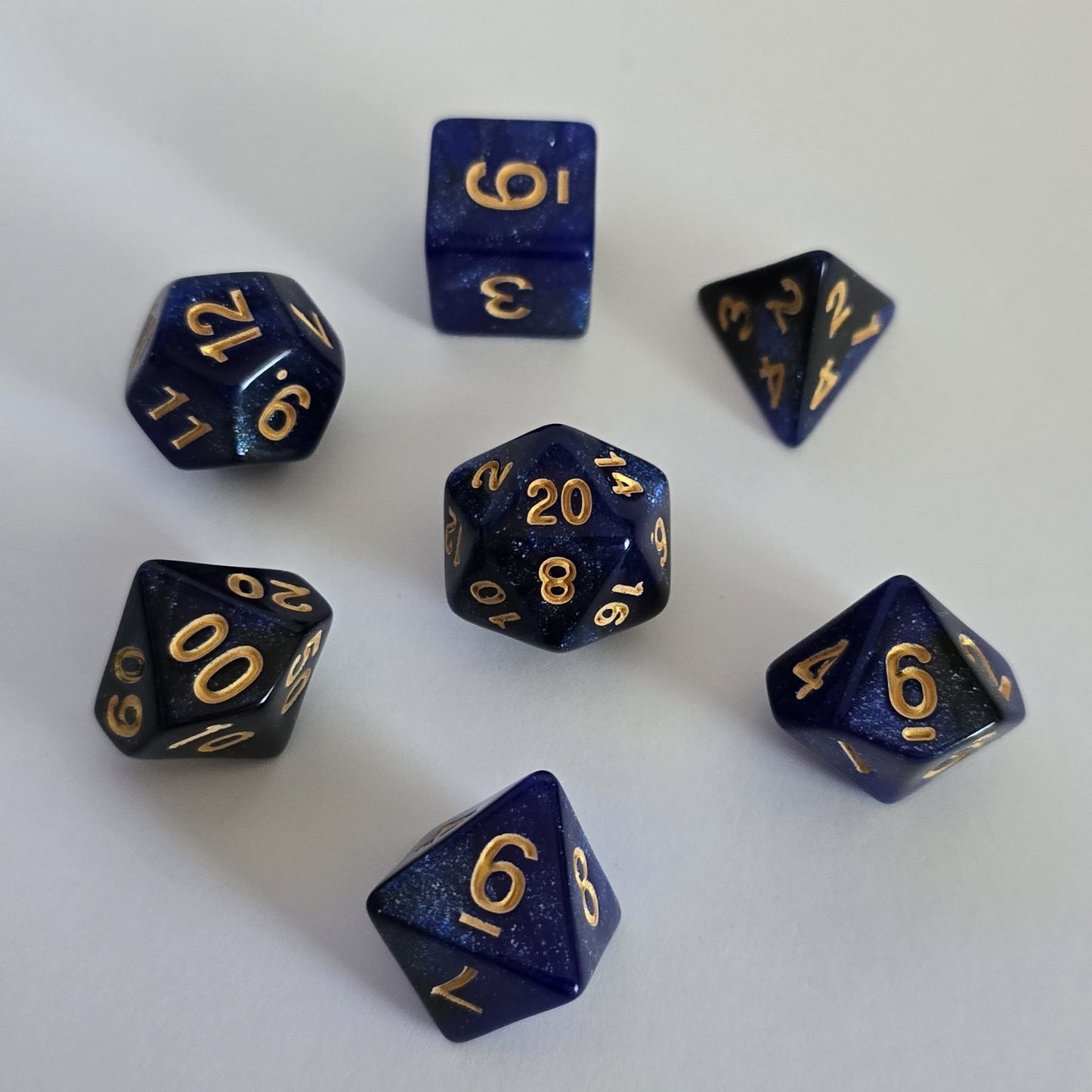 Midnight Sapphire FRP Zar Seti – DND, RPG Dice Set