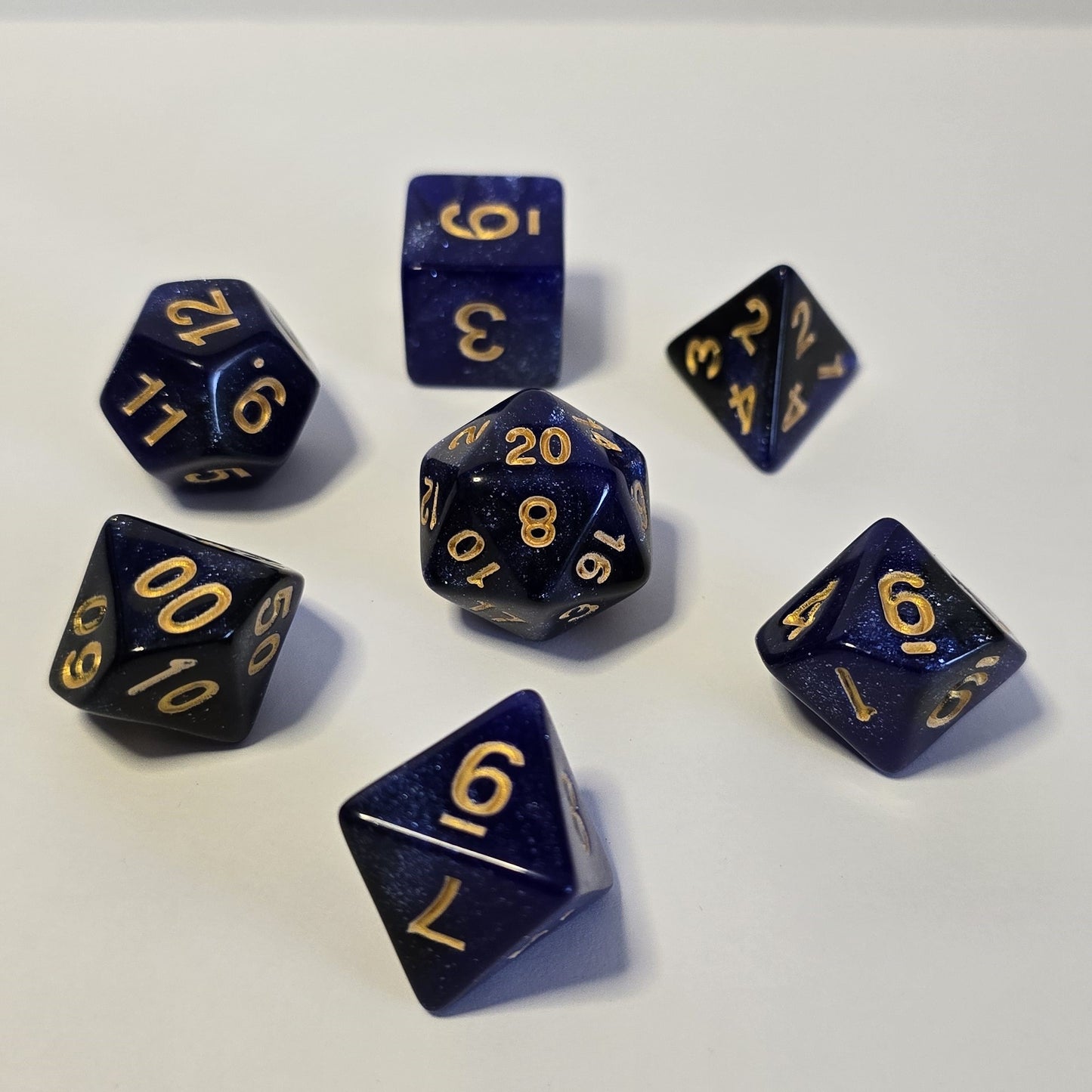 Midnight Sapphire FRP Zar Seti – DND, RPG Dice Set