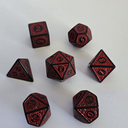 Kanlı Rünler Zar Seti - DND, RPG ve FRP Masaüstü Oyun Zarları