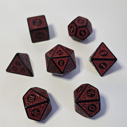 Kanlı Rünler Zar Seti - DND, RPG ve FRP Masaüstü Oyun Zarları