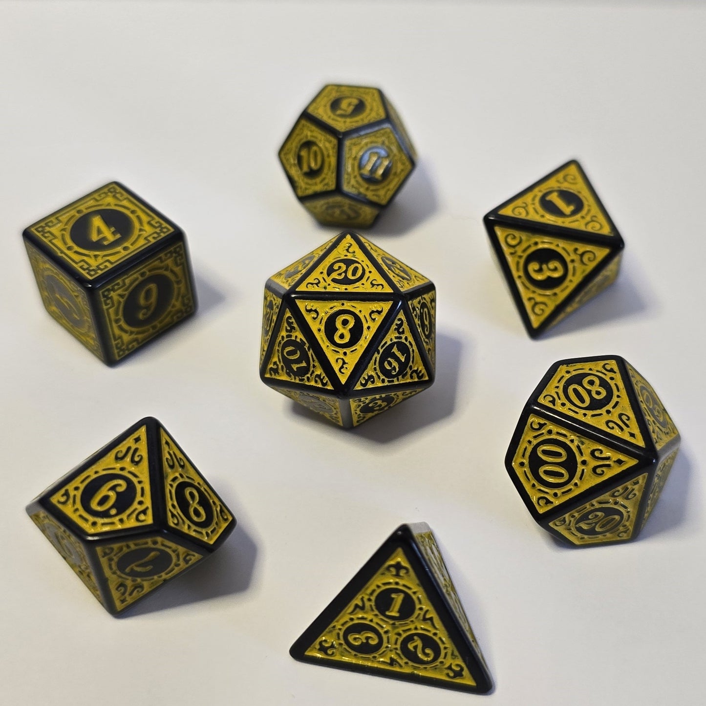 Altın Rünler Zar Seti - DND, RPG ve FRP Masaüstü Oyun Zarları