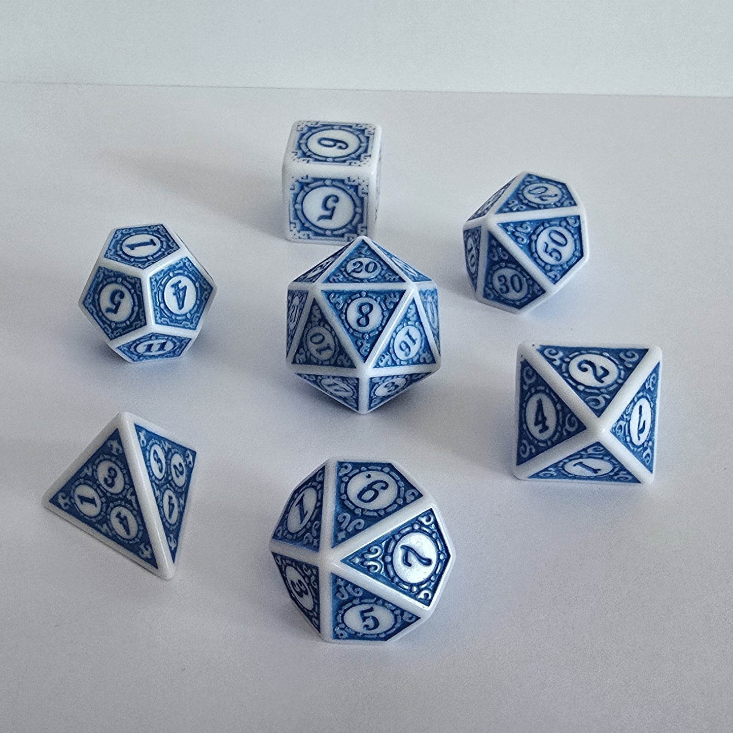 Azure Reliquary FRP Zar Seti – DND, RPG Dice Set