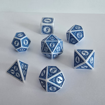 Azure Reliquary FRP Zar Seti – DND, RPG Dice Set