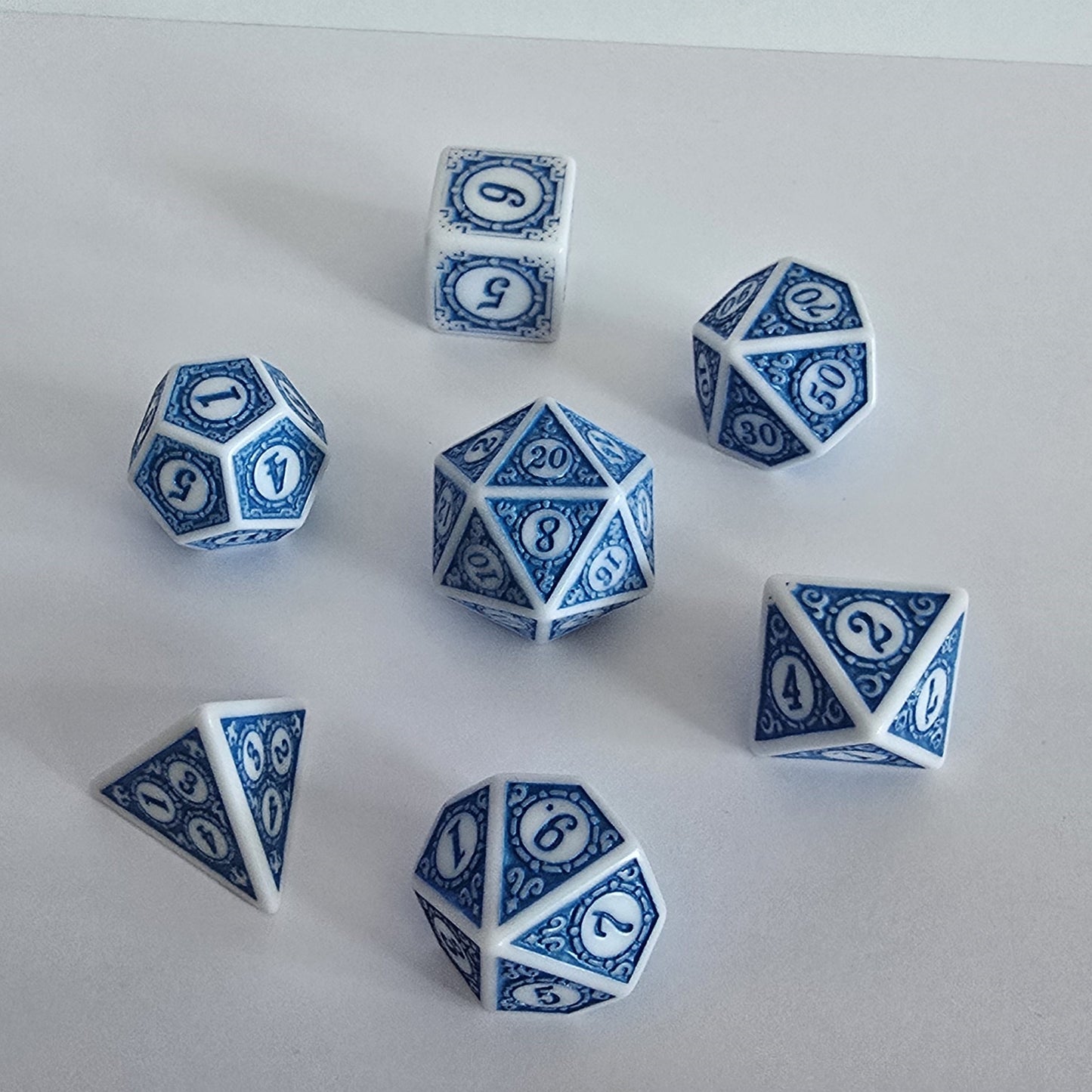Azure Reliquary FRP Zar Seti – DND, RPG Dice Set