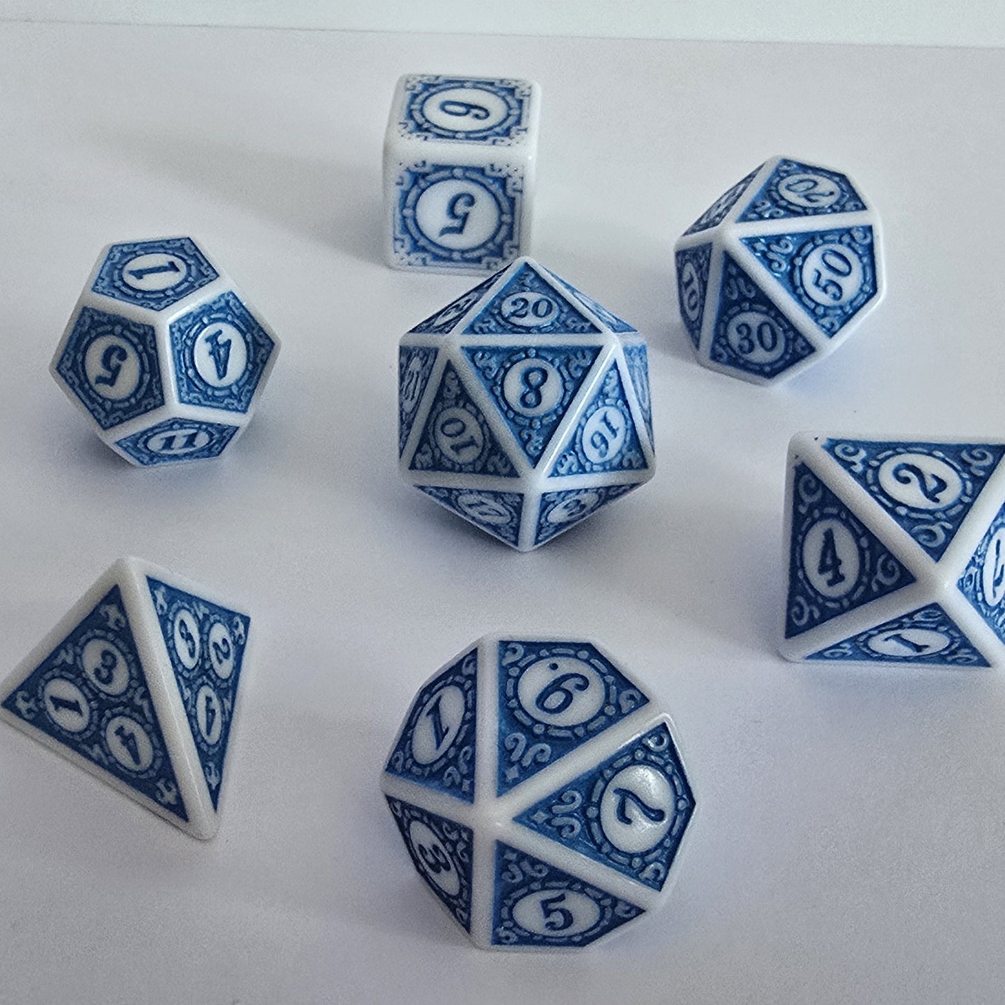 Azure Reliquary FRP Zar Seti – DND, RPG Dice Set