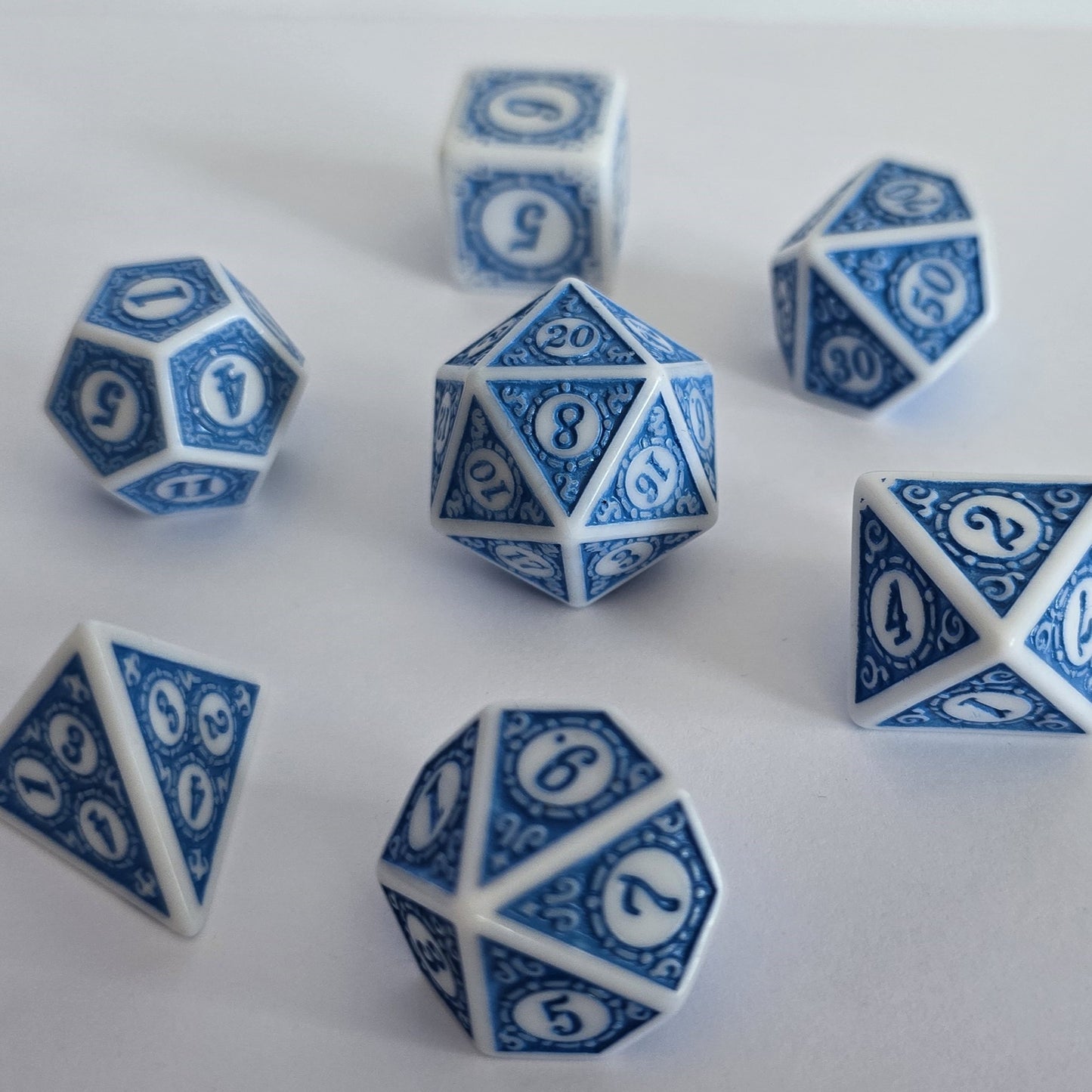 Azure Reliquary FRP Zar Seti – DND, RPG Dice Set