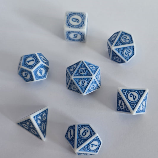 Azure Reliquary FRP Zar Seti – DND, RPG Dice Set