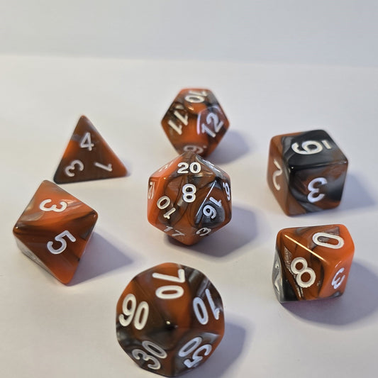 Cindercoil FRP Zar Seti – DND, RPG Dice Set