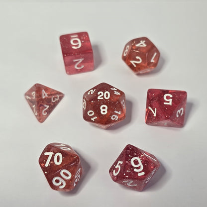 Roseglow FRP Zar Seti – DND, RPG Dice Set