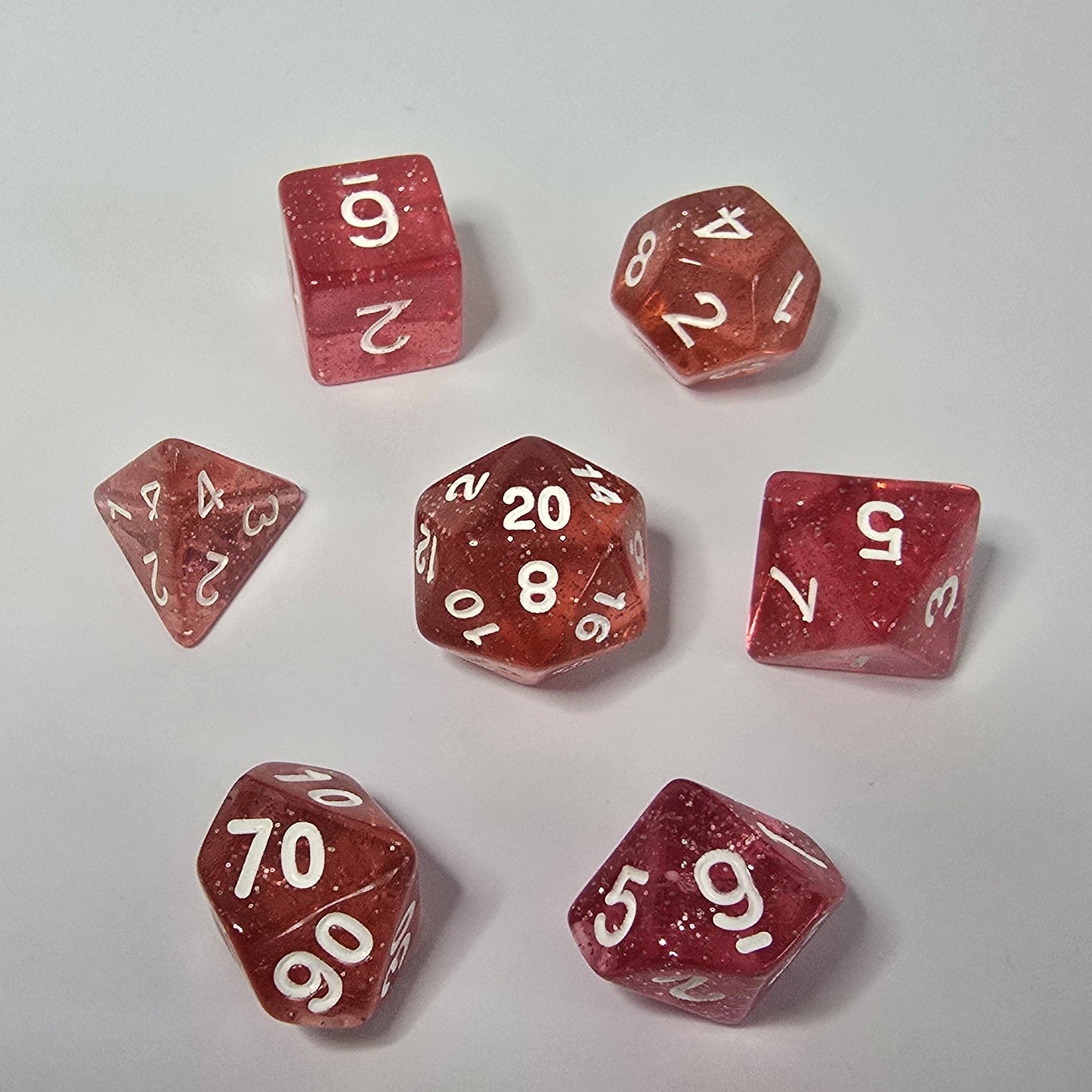 Roseglow FRP Zar Seti – DND, RPG Dice Set