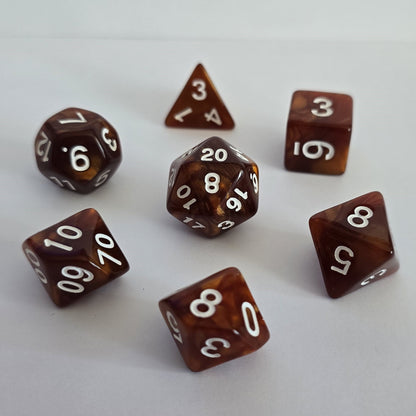 Chestnut FRP Zar Seti – DND, RPG Dice Set